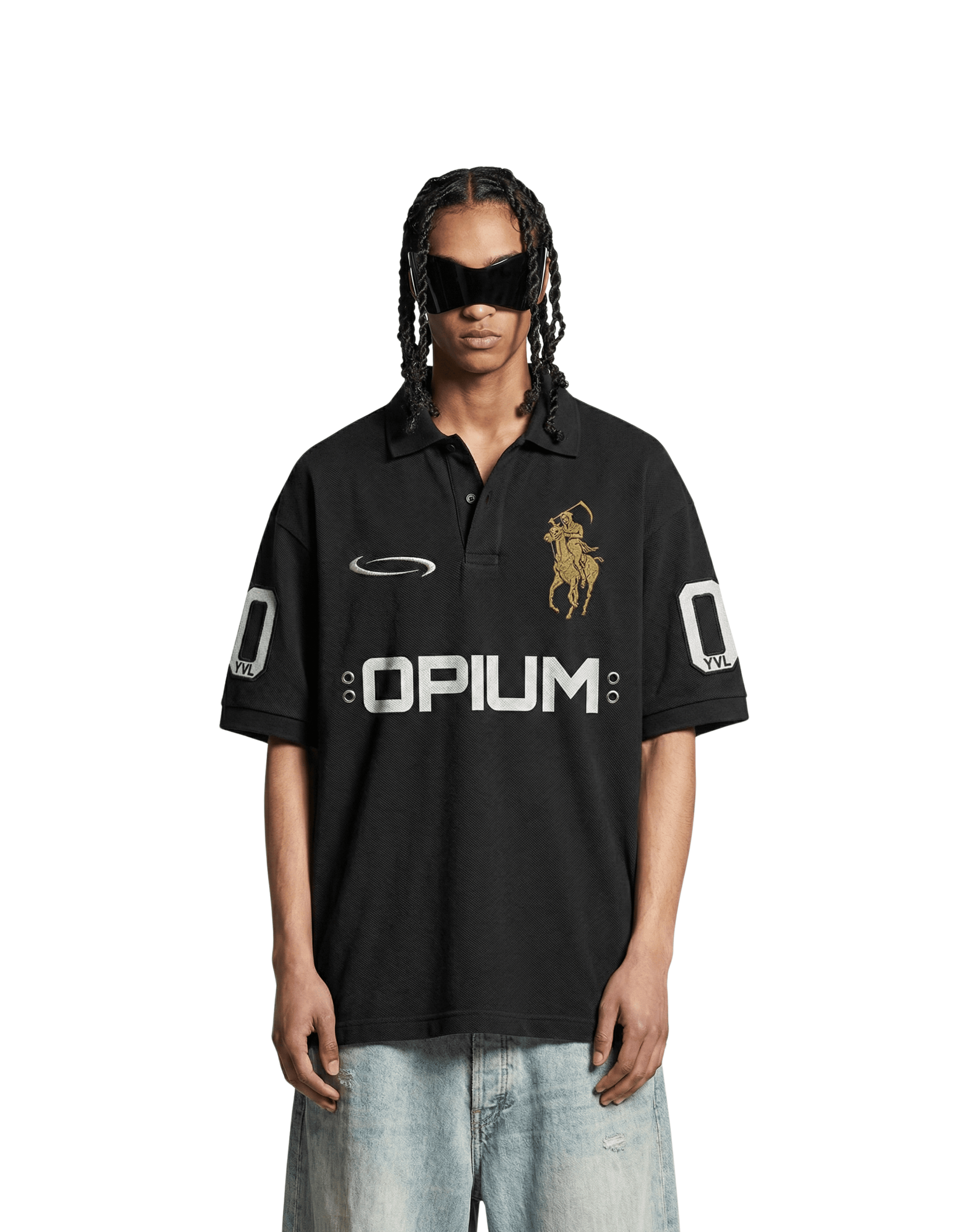 トップス opium england logo knit polo shirts OPIUM 00 OVERSIZED POLO – OPIUM 00 POLO